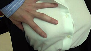 Miku, the strict IT boss, gets bent over by a new grad in homemade vlog.