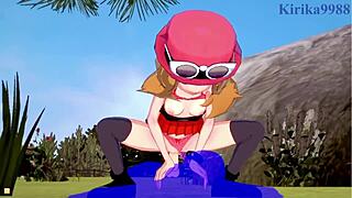 세레나와 베아 사이토, 늙은 남자와 격렬한 섹스 - 포켓몬 헨타이