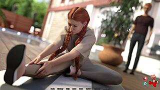 Эй, посмотри на эту дикую рыжую милф в белье из золотой середины эп 15