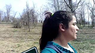 javna šetnja sa spermom postaje facijalna šetnja srama za očajnu kućnu kučku