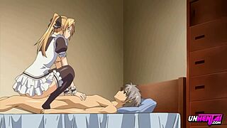 若いメイドがヘンタイで激しく罰せられる