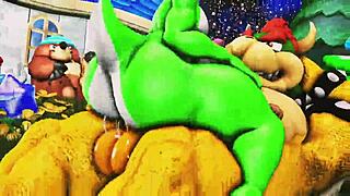 문울프의 야생 만화 컴필레이션, 퍼리 게이 그룹 오르가즘 씬