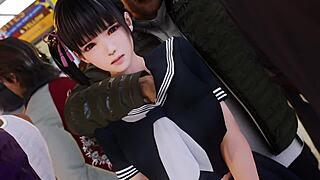 코하루 기차에서 슬램당하고 있어, 야, 야생적이야, 느껴?