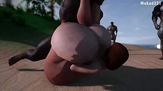 이 백인 밀프 코커스 부인, 아프리카에서 BBC랑 몰래 빠져나가. 야생 3D 헨타이 액션 펼쳐져.