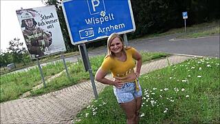 Lina Mila giert nach roher Action bei Highway Sex Stop