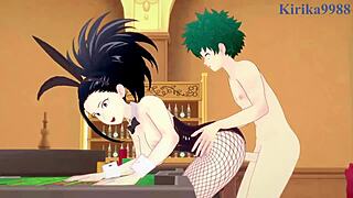 미나 아시도, 모모 야오요로즈, 이즈쿠 미도리야 버니걸 강렬한 섹스 - 마이 히어로 아카데미아 헨타이