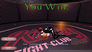 킨키 섹스 파이트 매치 1 야생 애널과 블로우잡 액션 레슬링 링