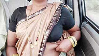 Indian call girl engages in car conversation in Telugu.